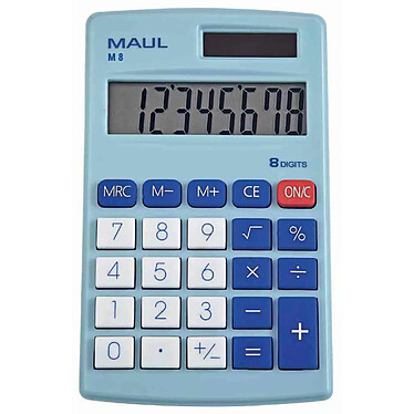 MAUL Calculatrice de poche M 8, 8 chiffres, bleu clair