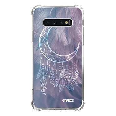 Evetane Coque Samsung Galaxy S10 Plus anti-choc souple angles renforcés transparente Motif Lune Attrape Rêve