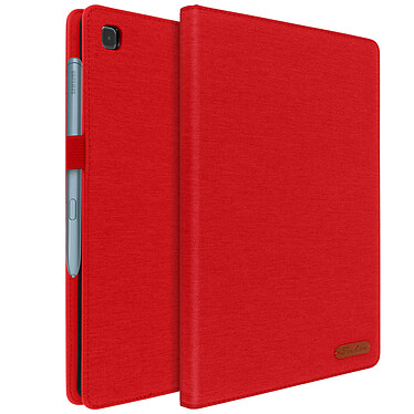 Avizar Housse Galaxy Tab S6 Lite 2024, 2022 et 2020 Portefeuille Fonction Support Rouge