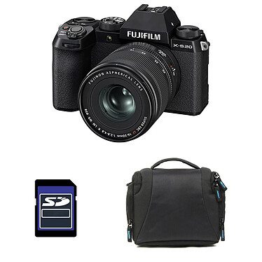 FUJIFILM X-S20 NOIR + 16-50mm + Sac + Carte SD 8 Go