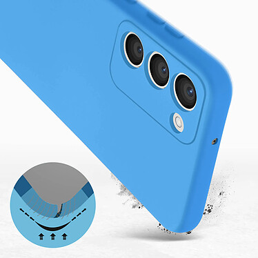 Avis Avizar Coque pour Samsung Galaxy S23 Silicone Semi-rigide Finition Douce au Toucher Fine  Bleu Clair