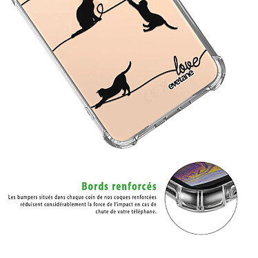 Acheter Evetane Coque iPhone 11 Pro anti-choc souple angles renforcés transparente Motif Chat Lignes