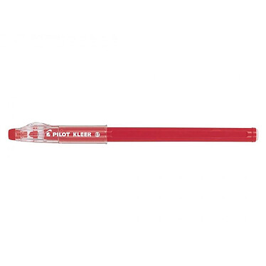 PILOT Stylo Bille à Capuchon KLEER Effaçable Pointe moyenne Rouge x 12