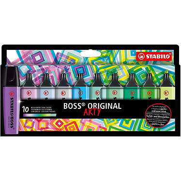 STABILO Etui carton de 10 Surligneurs BOSS ORIGINAL ARTY - couleurs froides