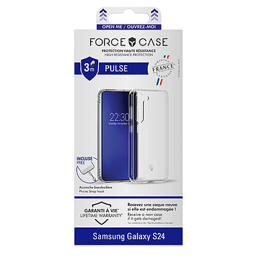 Acheter Force Case Coque pour Galaxy S24 Renforcée PULSE Inserts 3D Antichocs Transparent