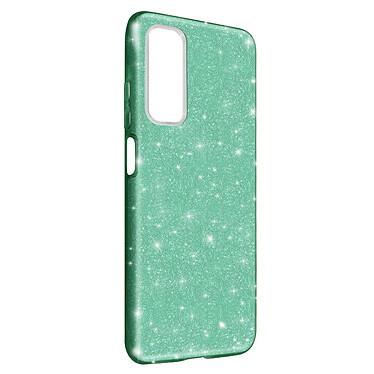 Avizar Coque Huawei P smart 2021 Paillette Amovible Silicone Semi-rigide vert