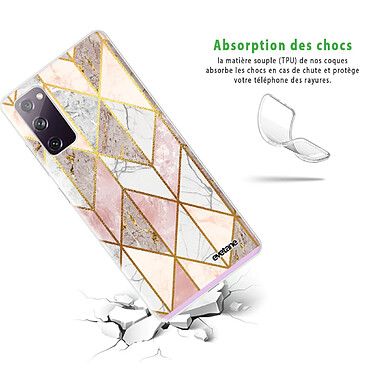 Avis Evetane Coque Samsung Galaxy S20 FE 360 intégrale transparente Motif Marbre Rose Losange Tendance