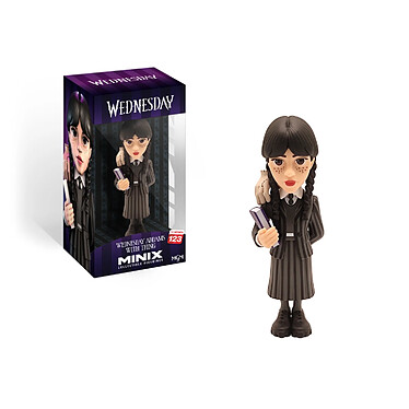 Mercredi - Figurine Minix Mercredi Addams avec La Chose 12cm