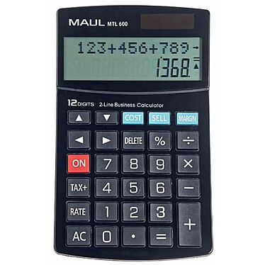 MAUL Calculatrice de bureau MTL 16, 12 chiffres, noir