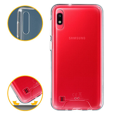 Avizar Coque Samsung Galaxy A10/M10 Protection Cristal Bi-matière Antichocs Transparent pas cher