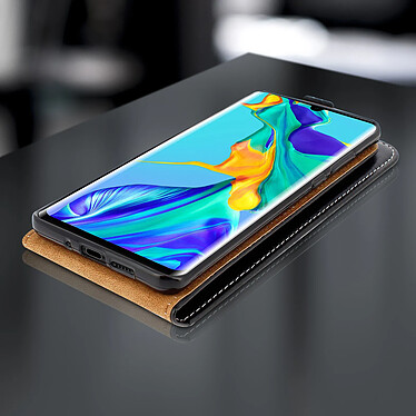 Avizar Etui Huawei P30 Pro Housse Clapet Vertical Porte-carte Noir pas cher