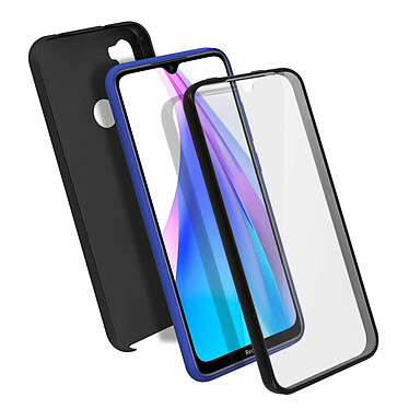 Avizar Coque Xiaomi Redmi Note 8T Arrière Rigide Intégral Avant Souple Noir