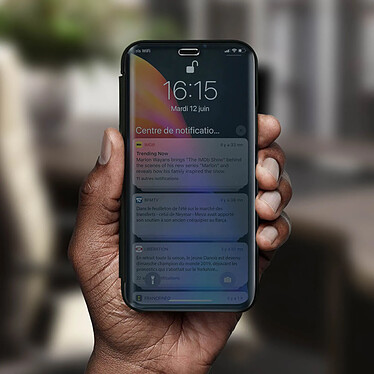 Acheter Avizar Étui iPhone 11 Pro Rigide Clapet translucide Miroir Ultra fin Support Vidéo Noir