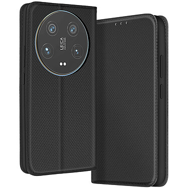 Avizar Étui pour Xiaomi 14 Ultra Clapet Porte-carte et Support Noir