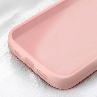 Moxie Coque pour iPhone 15 Semi-rigide Intérieur Microfibre Bords Surélevés Rose Champagne pas cher