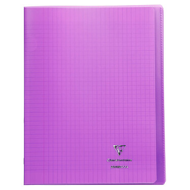 CLAIREFONTAINE Cahier Protège-cahier Koverbook Piqué Polypro 24x32 cm 96p séyès Violet Transparent