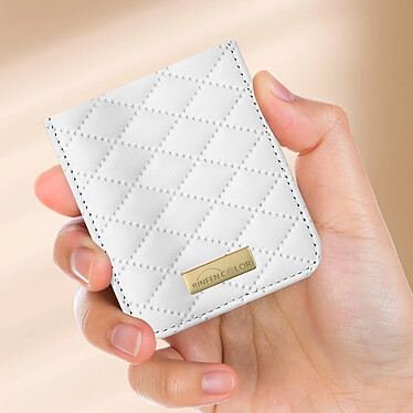 Avis Avizar Coque pour Samsung Z Flip 5 Simili Cuir Rhombique Pliable Collection Geo  Blanc