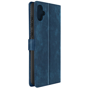 Avizar Etui pour Samsung Galaxy A05 Simil Cuir Effet Brossé Dragonne  Bleu nuit