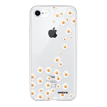 Evetane Coque iPhone 7/8/ iPhone SE 2020 360 intégrale transparente Motif Marguerite Tendance