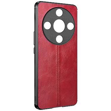 Avizar Coque pour Honor Magic 6 Lite 5G Bi-matière Aspect Cuir Cowhide Cover Bordeaux