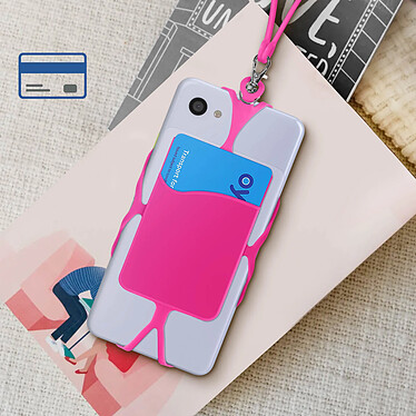 Avis Avizar Coque Cordon Universelle pour Smartphone avec Porte-carte  Fuchsia