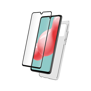 BigBen Connected Pack Protection pour Galaxy A42 5G Coque Antichocs en TPU et Verre d'Écran 9H Transparent