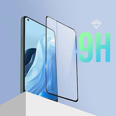 Avis Avizar Verre Trempé pour Oppo Reno 8 Lite 5G Dureté 9H Bords Biseautés 5D Adhésion Totale  Noir