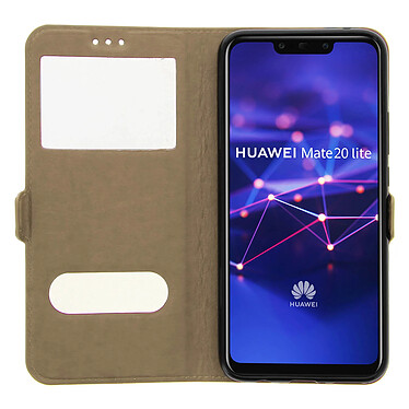 Avizar Etui folio Dorée Éco-cuir pour Huawei Mate 20 lite pas cher