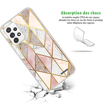 Avis Evetane Coque Samsung Galaxy A72 360 intégrale transparente Motif Marbre Rose Losange Tendance