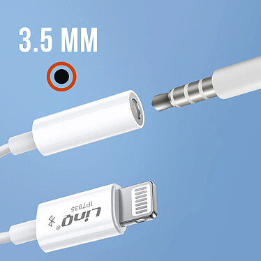 LinQ Adaptateur Lightning Mâle vers Jack 3.5mm Femelle Connexion Bluetooth  Blanc pas cher