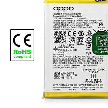 Acheter Oppo Batterie Interne pour Oppo A16 / A16s et A54s 5000mAh D'origine  BLP805