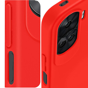 Avizar Coque pour Honor 90 Lite Silicone Semi-rigide Doux au Toucher  Rouge pas cher