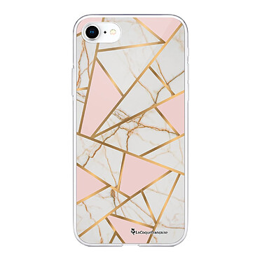 LaCoqueFrançaise Coque iPhone 7/8/ iPhone SE 2020 360 intégrale transparente Motif Marbre Rose Tendance