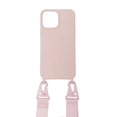 Eko Coque pour iPhone 13 Pro Ultra-résistante avec Cordon Mousqueton Rose