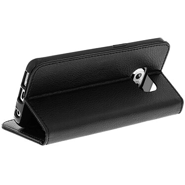 Avizar Housse Etui Folio Portefeuille pour Samsung Galaxy S6 Edge - Noir pas cher