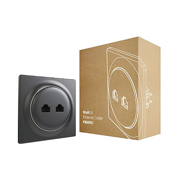 Fibaro - Prise murale 2 ports Ethernet Walli - FGWEEU-021-8 - Fibaro