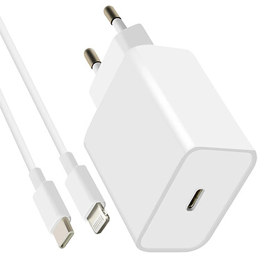 Mayaxess Chargeur iPhone Ultra Rapide 20W Câble USB-C vers Lightning Blanc