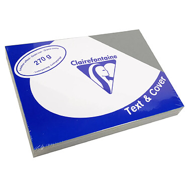 CLAIREFONTAINE Paquet 100 Couvertures reliure Text&Cover 270g A4 210x297 mm Gris ardoise