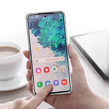 Avizar Coque Samsung Galaxy S20 FE Souple et Film Verre Trempé Dureté 9H transparent pas cher