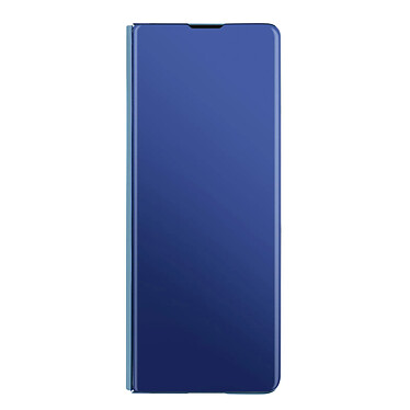 Avizar Coque pour Samsung Z Fold 3 Clapet Translucide Design Miroir Support Vidéo Bleu