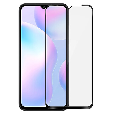 Avizar Film Xiaomi Redmi 9A / 9C Verre Trempé Biseauté Transparent au Contour Noir