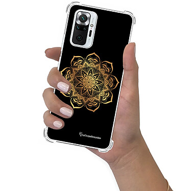 LaCoqueFrançaise Coque Xiaomi Redmi Note 10 Pro Silicone antichocs Solides coins renforcés  transparente Motif Mandala Or pas cher