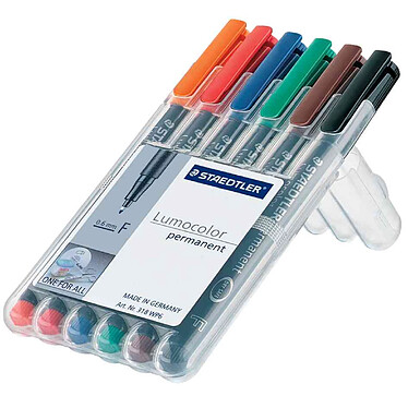 STAEDTLER étui de 6 marqueurs non-permanent Lumocolor 315M