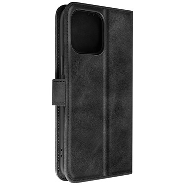 Avizar Étui pour iPhone 14 Pro Max Clapet Portefeuille Support Vidéo Soft-touh  Noir