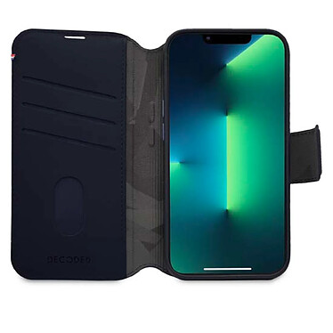 Avis Decoded Folio Détachable Compatible avec le MagSafe en cuir pour iPhone 14 Plus Bleu