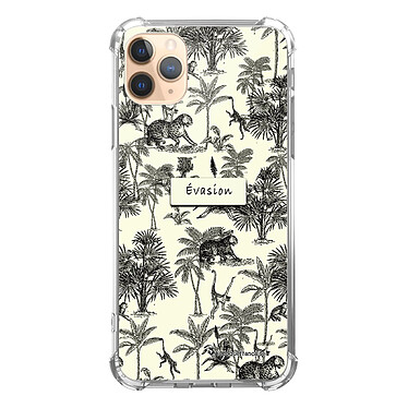 LaCoqueFrançaise Coque iPhone 11 Pro Silicone antichocs Solides coins renforcés  transparente Motif Botanic Evasion