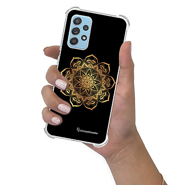 LaCoqueFrançaise Coque Samsung Galaxy A52 Silicone antichocs Solides coins renforcés  transparente Motif Mandala Or pas cher