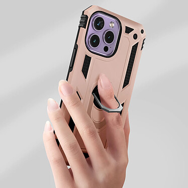 Avis Avizar Coque pour iPhone 14 Pro Max Antichoc Bi-matière Bague Support Vidéo  rose gold