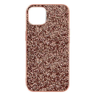 Avizar Coque iPhone 13 Mini Design Paillettes Rigide Finition Relief Rose gold