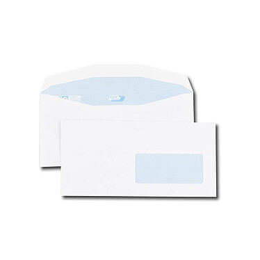 GPV Boite de 1000 enveloppes patte trapèze blanches C6/C5 115x229 80g/m² gommées